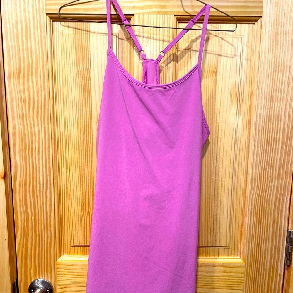 Pink dress with shorts